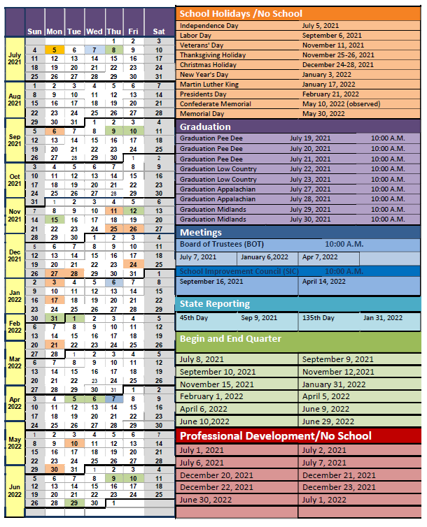 Poway Usd Calendar 2022 Calendar | Palmetto Unified School District
